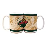 NHL Minnesota Wild 15-Ounce White Nostalgic Mug (2 Pack)