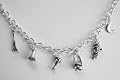 Wicca Charm Bracelet in Sterling Silver