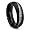 7MM Black Stainless Steel Ring With Graduated Cubic Zirconia Size 9