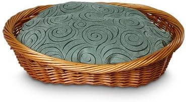 Luxury Wicker Quasar Robins Egg Dog Basket and Bed Size: 19.5" x 27" L