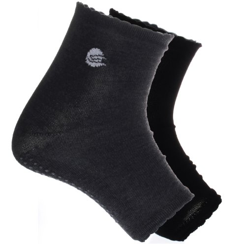 Challenge Toeless Yoga Socks w/Grippers - 2 pack (Sizes 6-12)