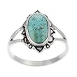 Sterling Silver Oval Turquoise Ring
