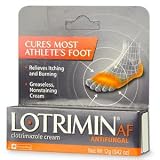 Search : Lotrimin AF Antifungal -l Cream for Athlete's Foot, (2) .53-Ounce Tubes (30g total)