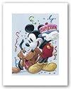 Mickey and Pluto - A Celebration With Friends by Walt Disney 10.5"x8" Art Print Poster Disney