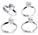 Emerald,Heart,Round,Marquee Clear Cubic Zirconia .925 Sterling Silver 3mm WholeSale Lot Ring Size 9 41w%2BFaxUzXL. SL160 Emerald,Heart,Round,Marquee Clear Cubic Zirconia .925 Sterling Silver 3mm WholeSale Lot Ring Size 9