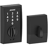 Schlage Touch Century Deadbolt (Matte Black) BE375 CEN 622
