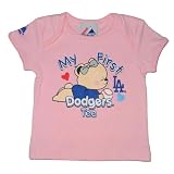Majestic Infant Baby MLB Los Angeles Dodgers My First Tee T-Shirt - Pink (Size: 3-6)