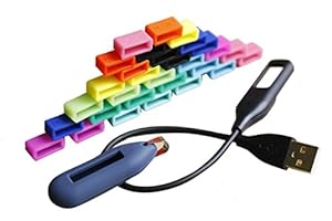 MDW Accessory Pack for Fitbit Flex- Includes Replacement Charger,security Fastener and Necklace/key Chain Silicon Holder