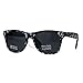 Kids Child Size Girls Unicorn Print Plastic Horn Rim Sunglasses Black
