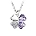 FANSING Swarovski Element Crystal Four Leaf Clover Pendant Necklace Chain 18