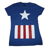 MARVEL COMICS CAPTAIN AMERICA SUIT JUNIORS S/S TEE
