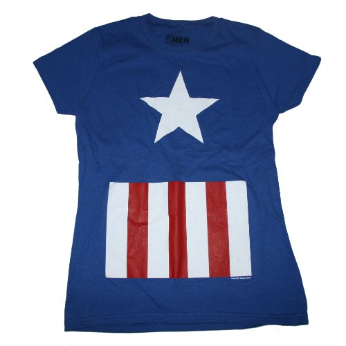  MARVEL COMICS CAPTAIN AMERICA SUIT JUNIORS S/S TEE