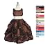 Bella Flower Girl or Party Dress in Chocolate Clouds of Taffeta