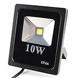 Honeysmart LED投光器 10w　100wに相当 広角タイプ　120度 省エネ 防水防塵IP66 看板灯 作業灯 集漁灯 ナイター照明 超薄型 (6000-6500k（昼光色）)