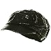 Shiny Metallic Newsboy Cap - Black