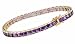 14K Yellow Gold Amethyst Tennis Bracelet
