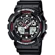 Casio - GA-100-1A4ER - G-shock - Montre Homme - Quartz Analogique et Digitale - Cadran Rouge - Bracelet en Résine Noir
