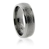 Edward Mirell Designer Gray Titanium 7 MM Hammered Ring 