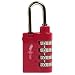 Safe Skies Global 4 Dial Fire Engine Red TSA Accepted Lock