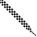 Laces - Checker (White/Black) Wide Laces - 11401