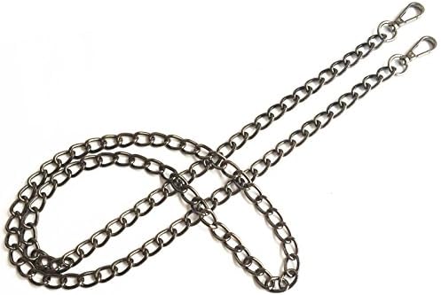 ONBLUE #DNL-B 10MM Width 47" Purse Replacement Chain Gold Plating Tone Metal Chain for Clutch Wallet Shoulder Crossbody Bag Gun Black