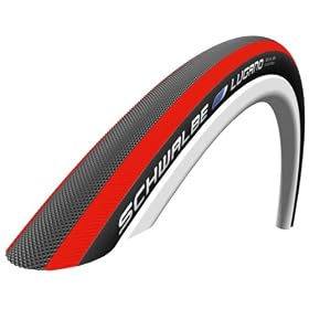 Schwalbe Lugano 700X23C Wired Tyre 325g (23-622) - Red