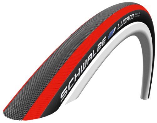 Schwalbe Rennrad -Reifen LUGANO, red-stripes, 700x23C, 11147003
