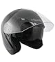 Hawk Black Dual Visor Open Face Motorcycle Helmet