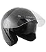 Hawk Black Dual Visor Open Face Motorcycle Helmet