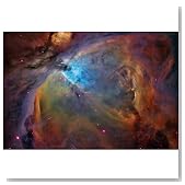 Orion Nebula (Colorful) Art Poster Print - 17x11