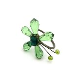 Daisy Napkin Rings (set of 4) - Emerald