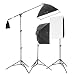 Square Perfect Professional Quality 2275W Digital Video Softbox Lighting Kit Boom Set 2 Softboxes and a Boom Stand