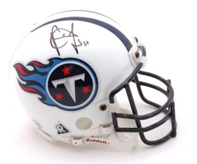 Vince Young Autographed/Hand Signed Tennessee Titans Mini Helmet