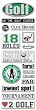 Creative Imaginations Art Warehouse Sportz Embellishments/Mini Epoxy Stickers, Golf