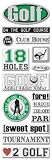 Creative Imaginations Art Warehouse Sportz Embellishments/Mini Epoxy Stickers, Golf
