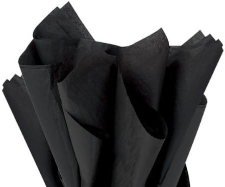 Black Tissue Paper 15" X 20" - 100 Sheet Pack by Premium Tissue Paper