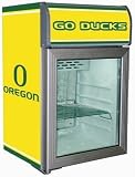 Oregon Ducks Logo Refrigerated Glass Door Cooler