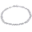 Sterling Silver Ringlet Anklet - 10 Inches