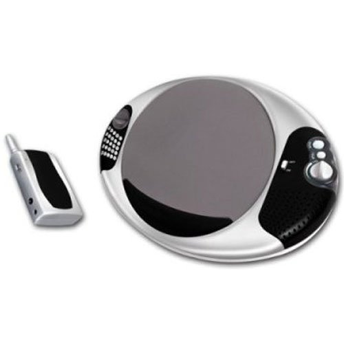 Wireless Speaker Mouse Pad - Connects to MP3 (Silver) (.75