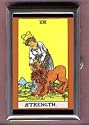 STRENGTH TAROT CARD, COIN GUITAR PICK PILL BOX