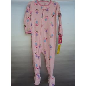 Carter's Girls One-piece Footed Cotton Sleeper Pink Fairies (12 Month)