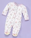 Little Me Baby Girl Travel-Print Footie