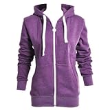 Criminal Damage Plain Skinny Fit Hoodie (New Purple)
