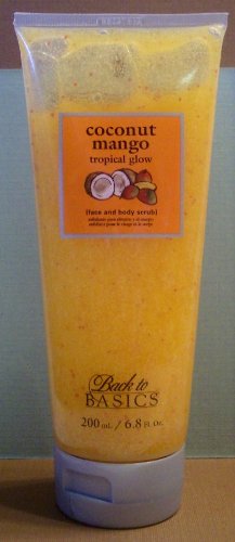 Back to Basics Coconut Mango Tropical Glow Body Face Scrub 6.8 oz.