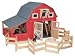 Red Gable Barn with Side Stall & Corral