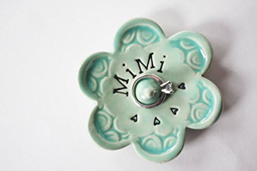 Mimi ring dish, ceramic ring holder, personalized with the name Mimi