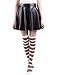 HDE Women's Extra Long Striped Socks Over Knee High Opaque Stockings (Red White Green Stripes)