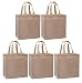 Reusable Grocery Tote Bag (Beige) Solid Color 5 Pack