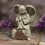 Garden Angel with Bird Verdigris