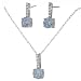 Sterling Silver CZ Necklace Set